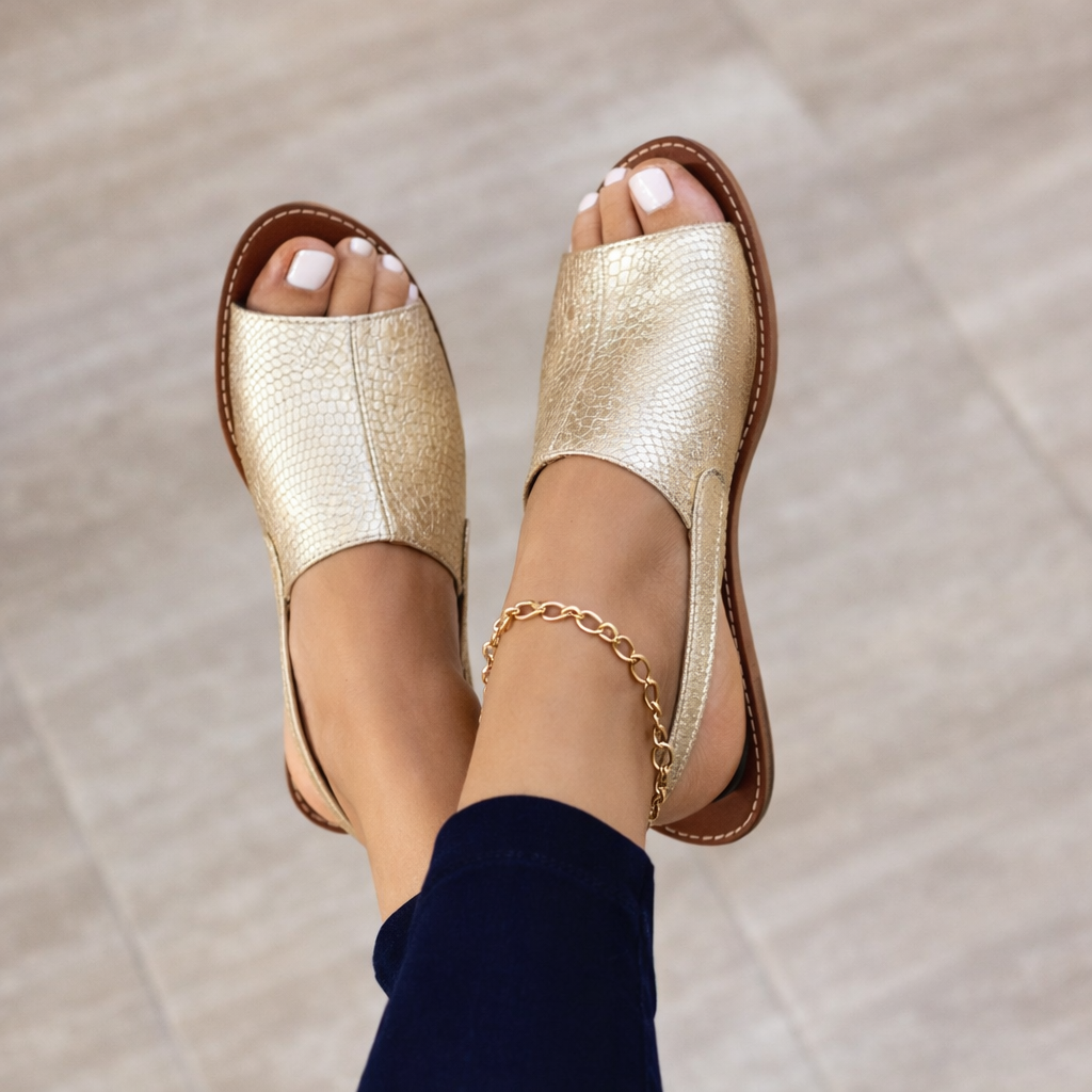 Sandale Cristina din PU - Cusături tip plasă pentru confort optim