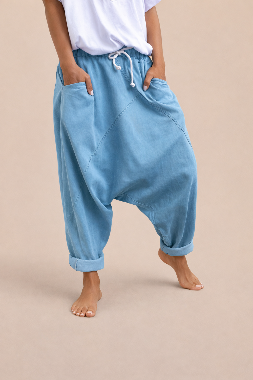 Pantaloni harem Cristina - Stil urban confortabil din bumbac