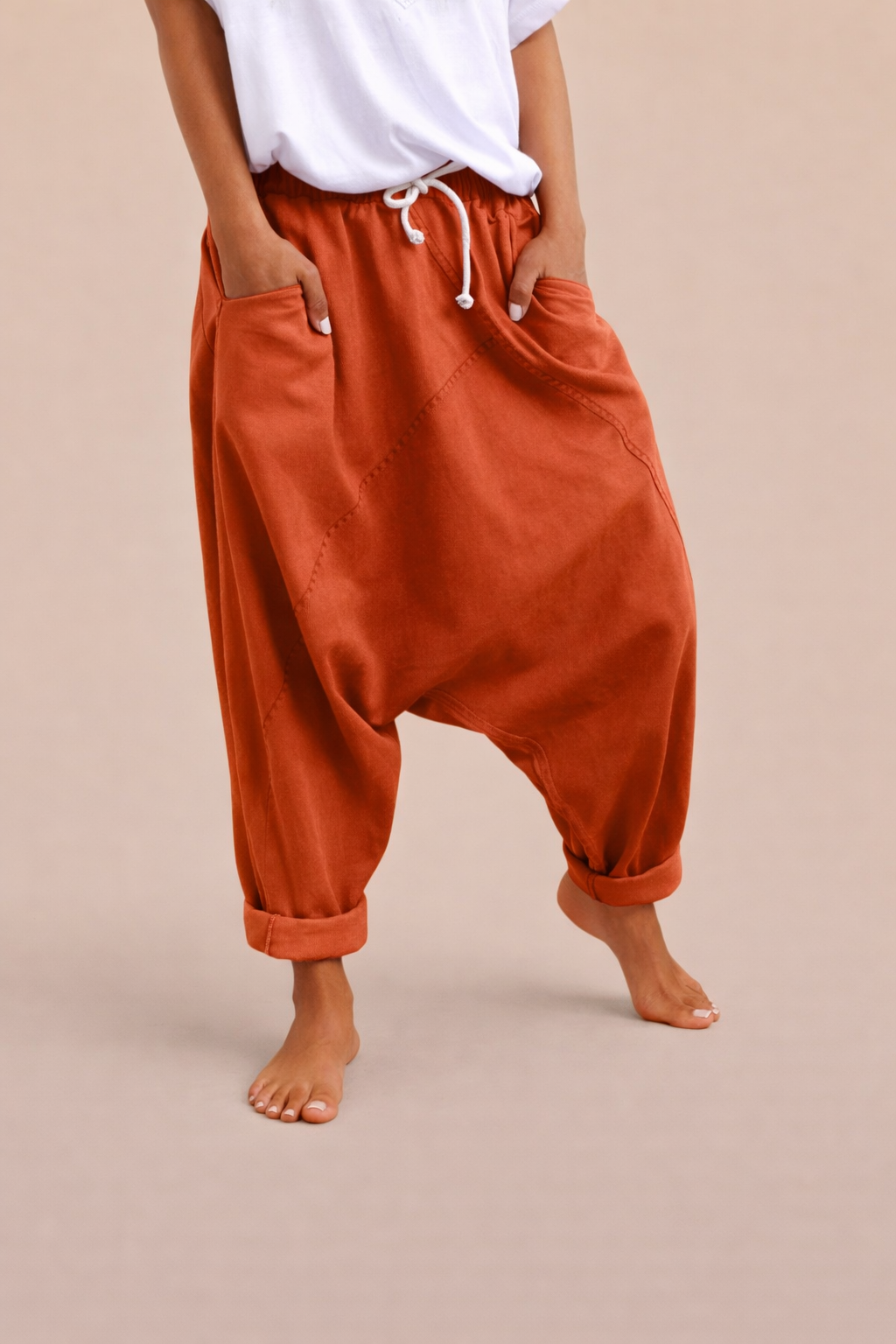 Pantaloni harem Cristina - Stil urban confortabil din bumbac