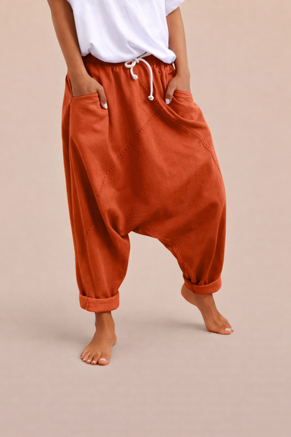 Pantaloni harem Cristina - Stil urban confortabil din bumbac