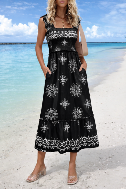 Rochie maxi de vară în stil boho Cristina Gore