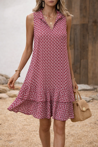 Rochie fără mâneci cu imprimeu boho de Cristina Gore