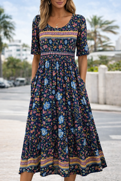 Rochie maxi florală boemă de Cristina Gore
