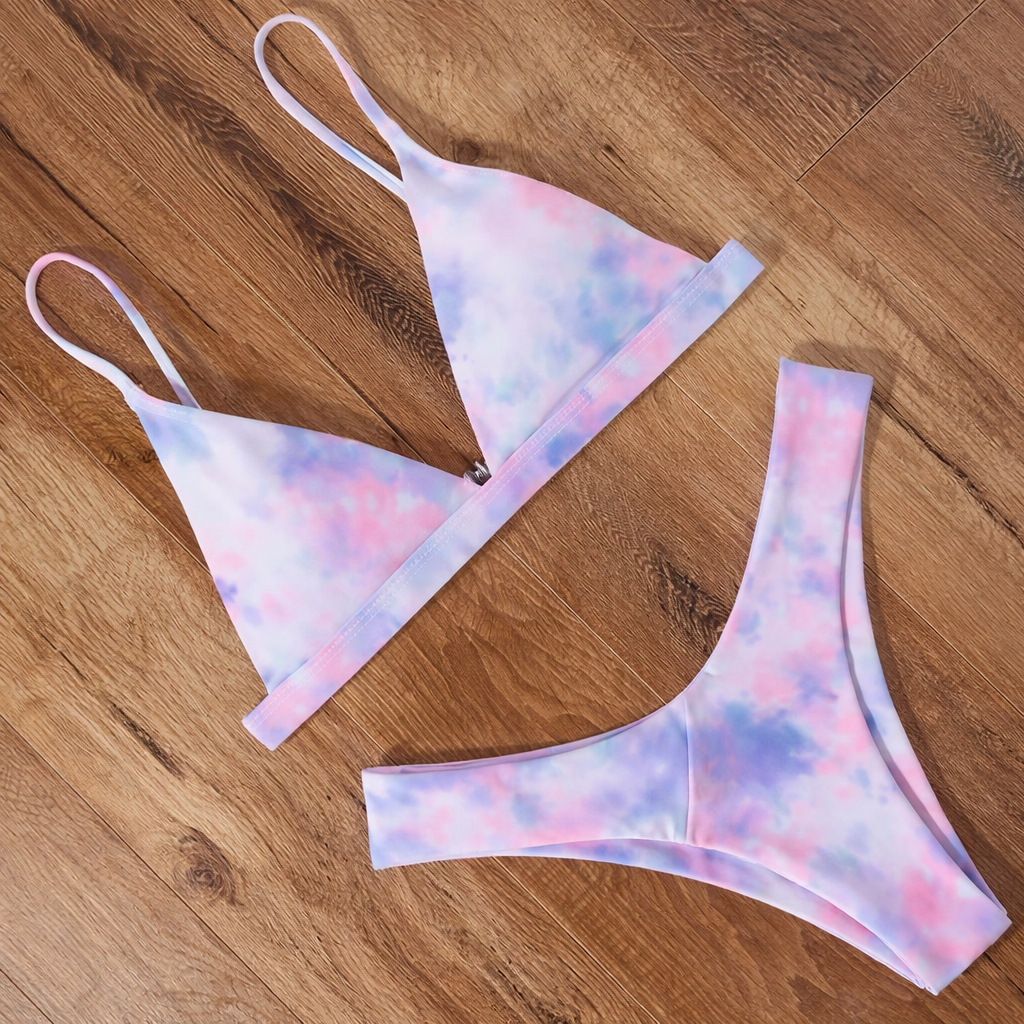 Bikini solid cu bretele de Cristina Gore