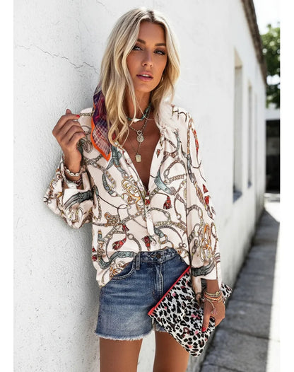 Cămașă cu imprimeu vibrant Cristina Gore Street Style