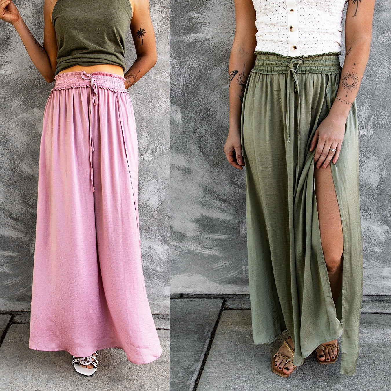 Flowy Slit Maxi Skirt by Cristina Gore