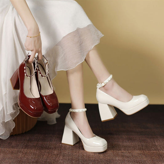 Chic Block Heel Pumps Cristina Gore High Heels