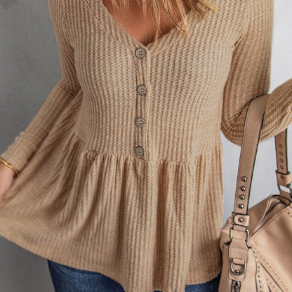 Cozy Knit V-Neck Blouse Cristina Gore