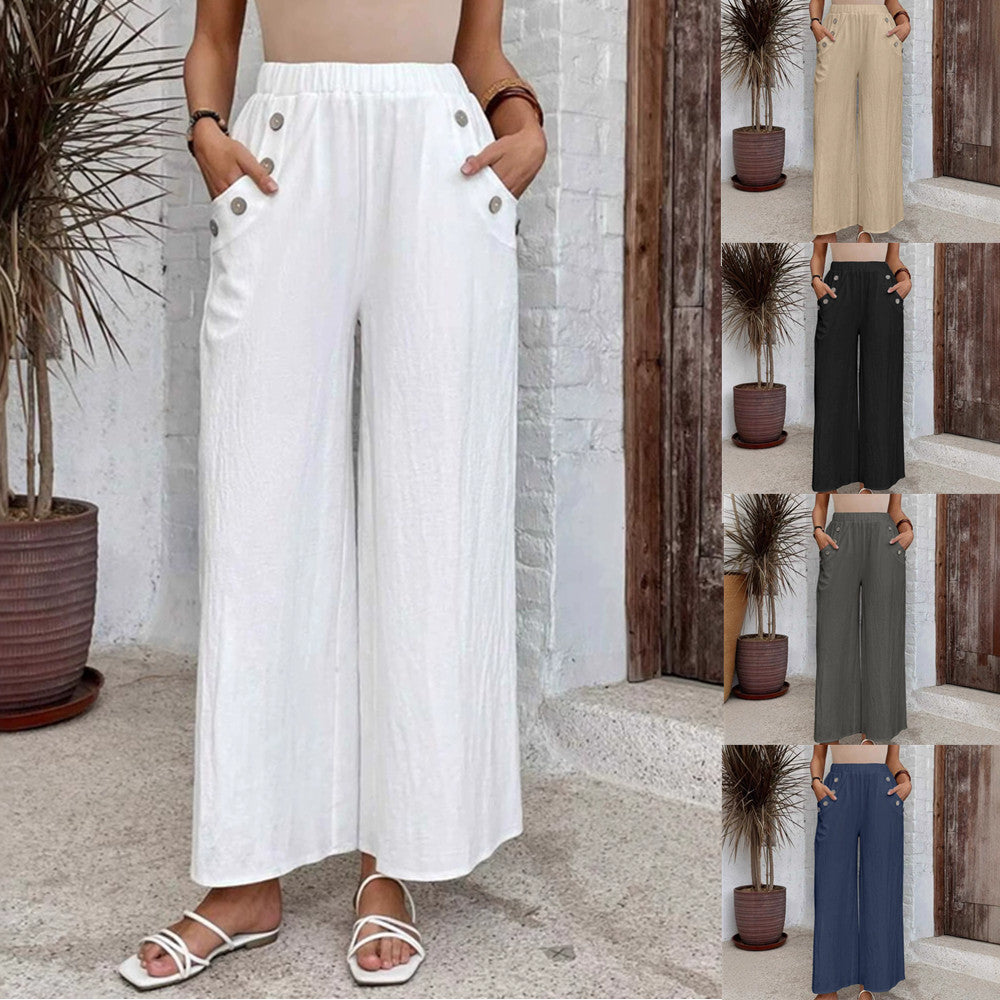 Relaxed High Waist Wide-Leg Pants by Cristina Gore