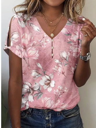 Top Cristina cu imprimeu etnic - Stil artistic de vară