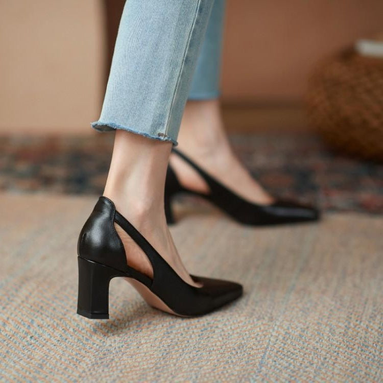 Pantofi eleganti cu toc bloc de la Cristina Gore