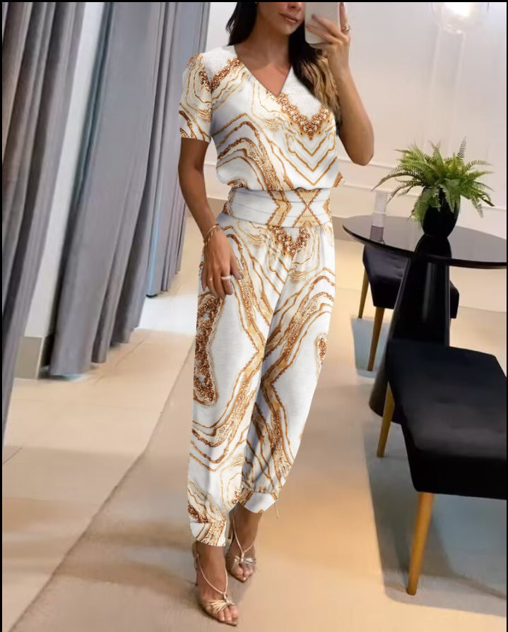 Set casual Cristina - Mâneci scurte din viscoză confortabilă