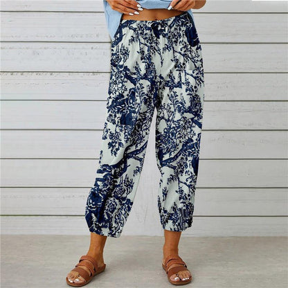 Salopetă de zi cu zi cu imprimeu floral boho Cristina Gore