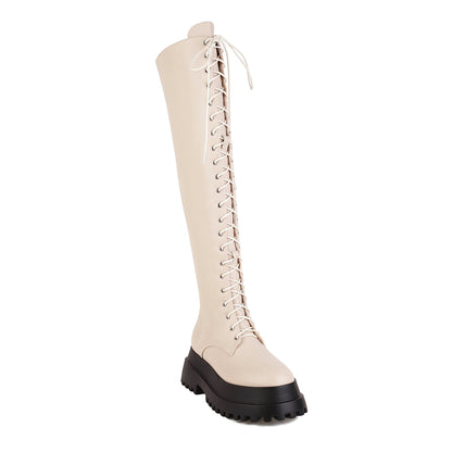 Ghete cu platformă Cristina Martin - Pantofi cu șireturi