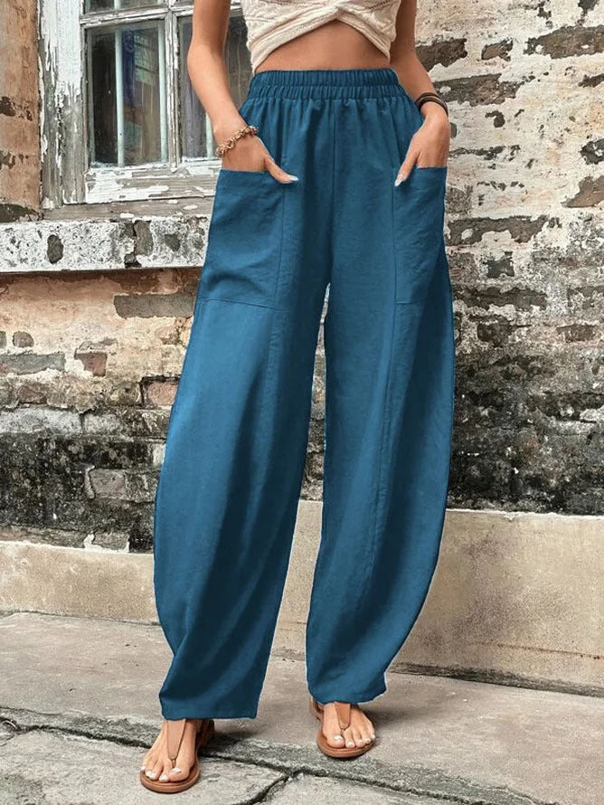 Pantaloni harem relaxați cu buzunare de la Cristina Gore