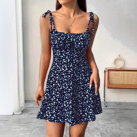 Chic Floral Strap Dress by Cristina Gore