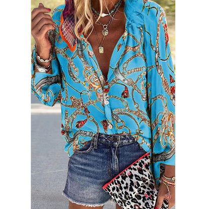 Cămașă cu imprimeu vibrant Cristina Gore Street Style