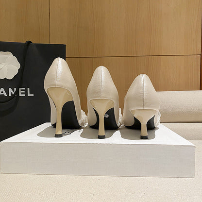 Tocuri stiletto elegante din dantelă de Cristina Gore