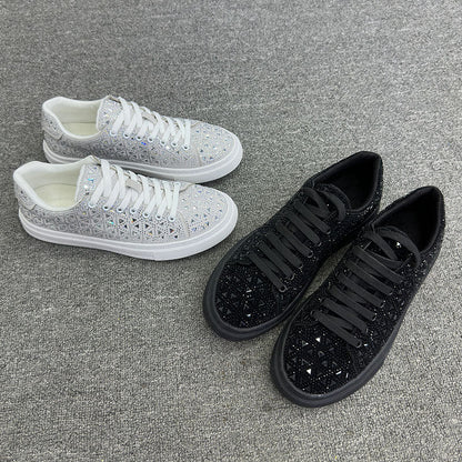 Rhinestone Suede Sneakers by Cristina Gore