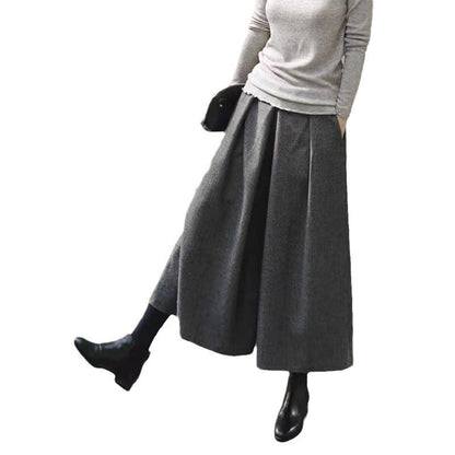 Chiloți din lână Cristina - Pantaloni cu talie înaltă și talie largă