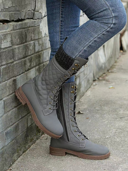 Ghete de zăpadă Cristina - Căptușeală până la jumătatea gambei, toc plat