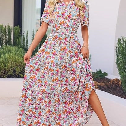 Floral Maxi Dress Cristina Gore Summer Comfort