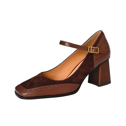 Tocuri groase elegante cu vârful pătrat de la Cristina Gore