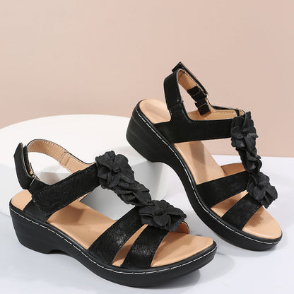 Sandale cu platformă Cristina Gore Floral Comfort