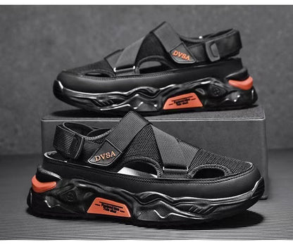 Sandale cu platformă din plasă pentru bărbați Cristina - Antiderapante pentru vară