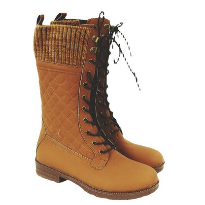 Ghete de zăpadă Cristina - Căptușeală până la jumătatea gambei, toc plat