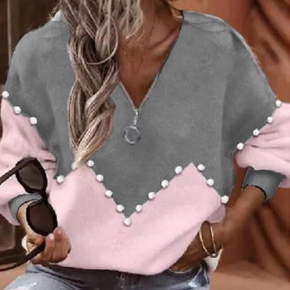 Bluză elegantă tricotată cu perle de la Cristina Gore