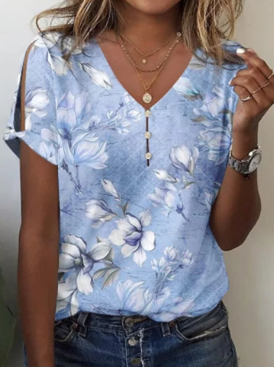 Top Cristina cu imprimeu etnic - Stil artistic de vară