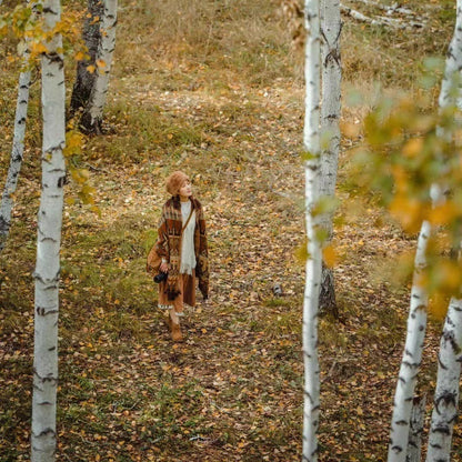 Ghete Cristina din piele întoarsă și fleece - Deschidere largă