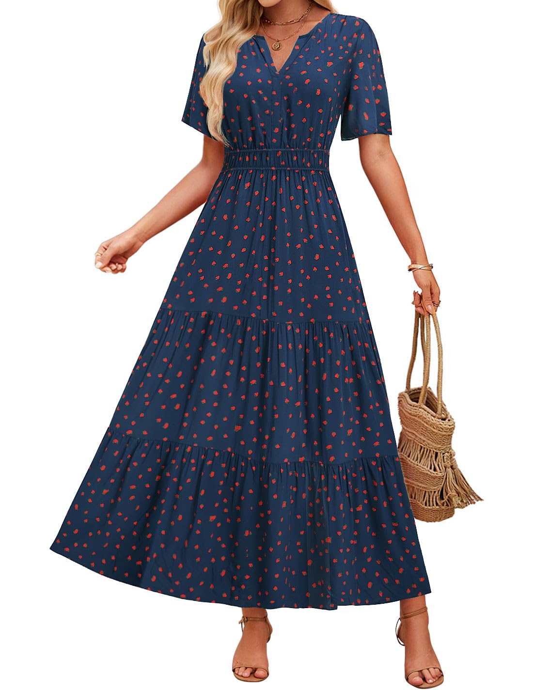 Rochie maxi cu imprimeu floral Cristina Gore Summer Comfort