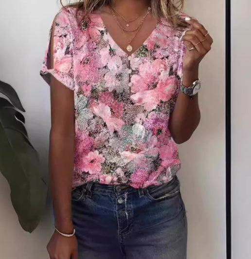 Top Cristina cu imprimeu etnic - Stil artistic de vară