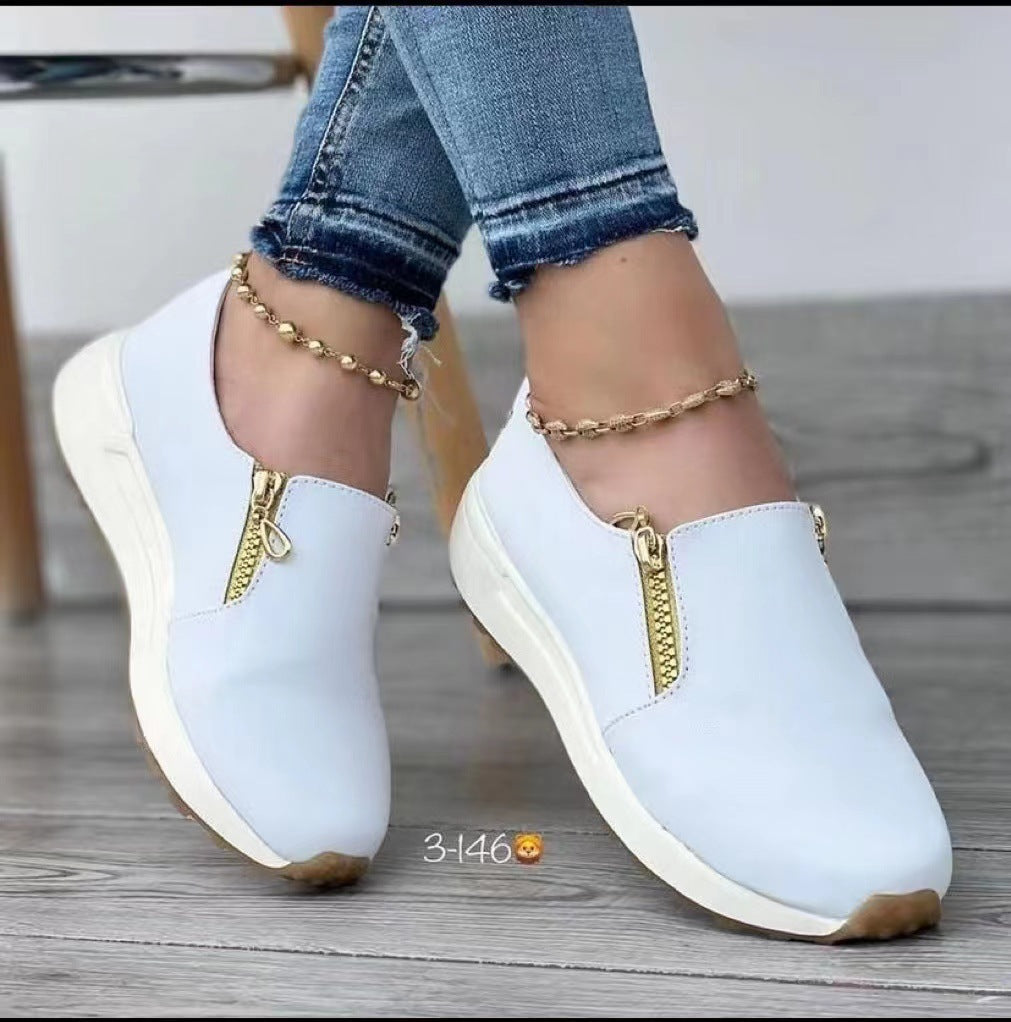 Teniși cu platformă Cristina pentru femei - Detaliu cu fermoar