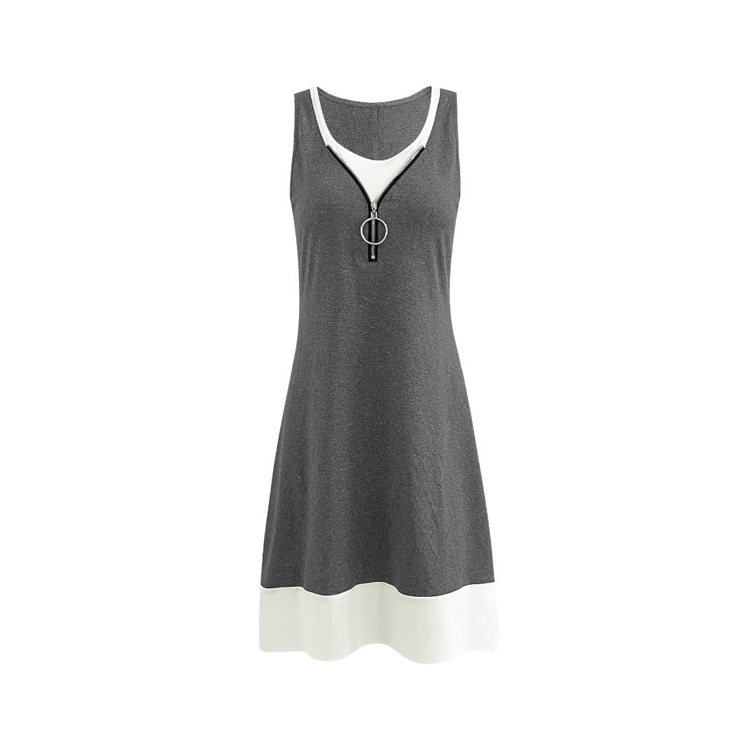 Rochie elegantă fără mâneci, model vestă, de Cristina Gore