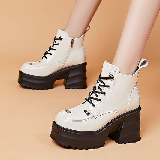 Ghete cu platformă Cristina - Căptușeală din catifea