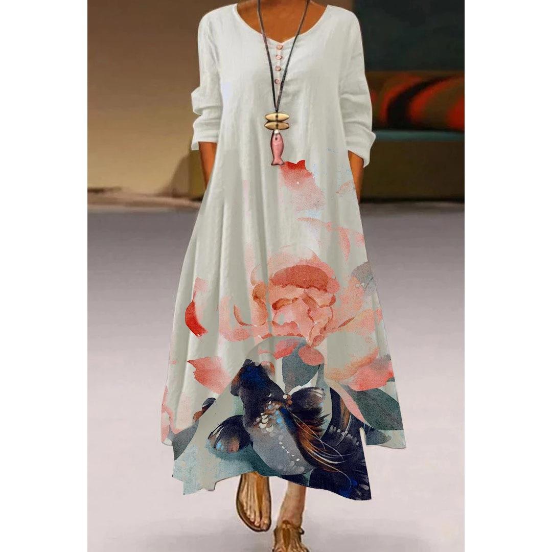 Rochie artistică florală leagăn de Cristina Gore