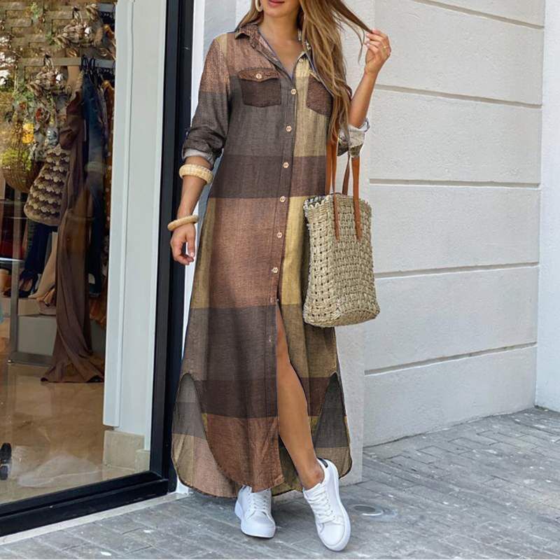 Rochie-cămașă cu imprimeu vibrant Cristina Gore