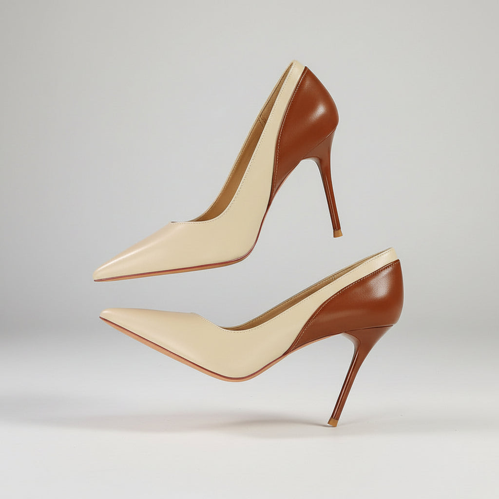 Stiletto retro cu blocuri de culoare de Cristina Gore