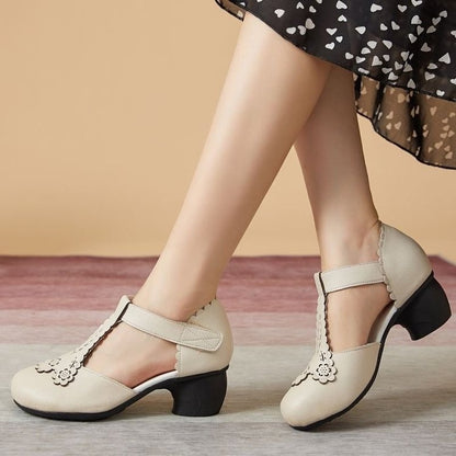 Sandale de vară Cristina cu vârful închis - Stil vintage