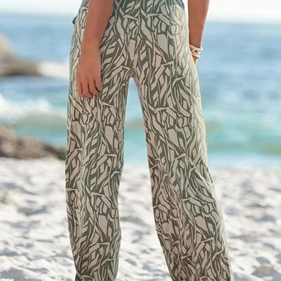 Floral Wide-Leg Pants by Cristina Gore