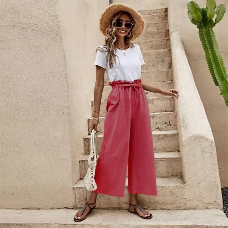 Pantaloni largi din in, inspirați de Pinterest, de la Cristina Gore