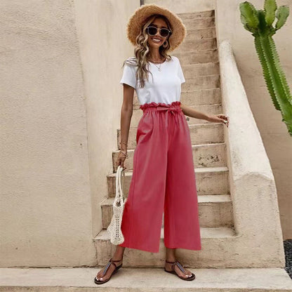 Pantaloni largi din in, inspirați de Pinterest, de la Cristina Gore