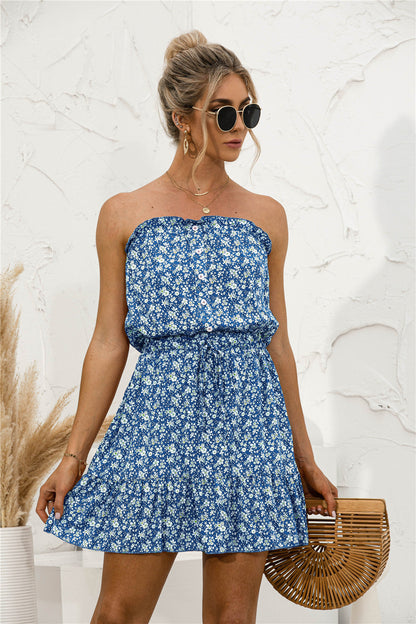 Rochie cu imprimeu floral și top tubular de Cristina Gore