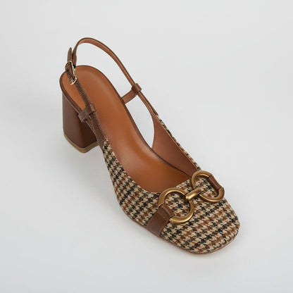 Pantofi cu toc bloc vintage Cristina Gore