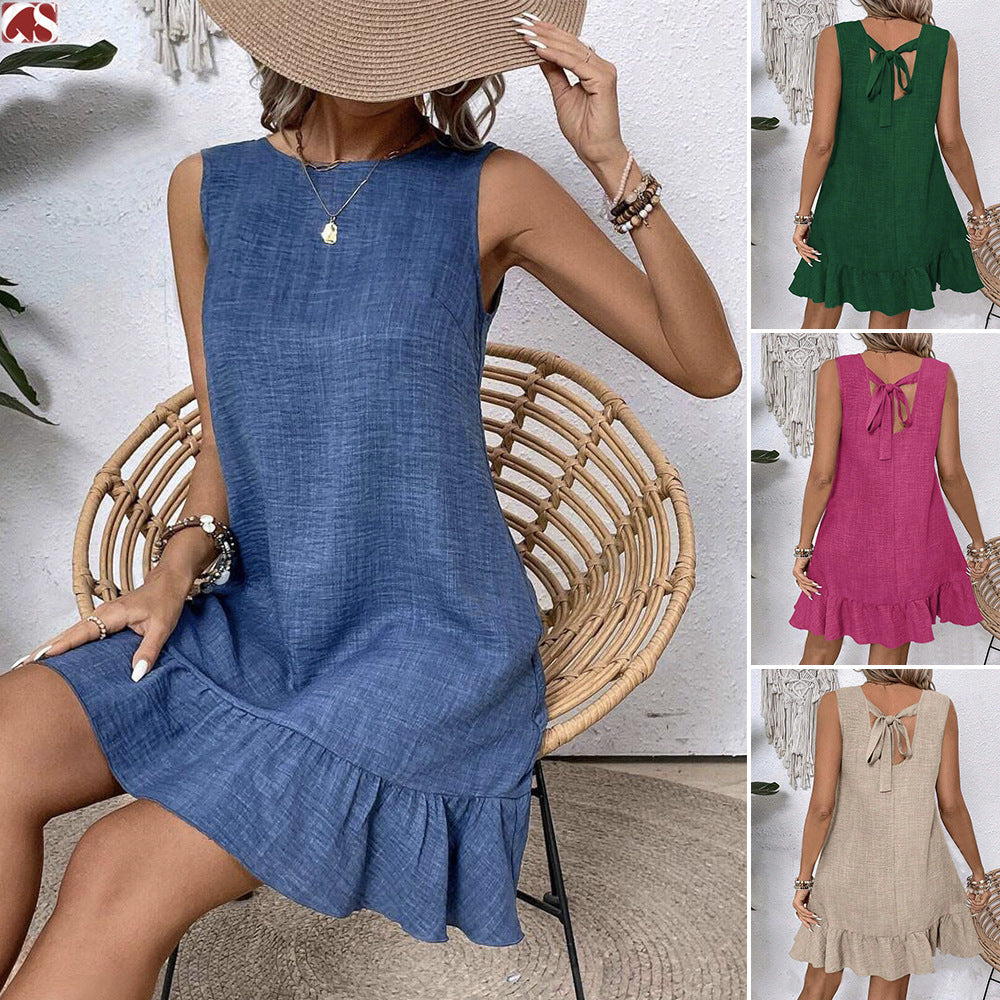 Ruffle Sleeveless Summer Dress by Cristina Gore
