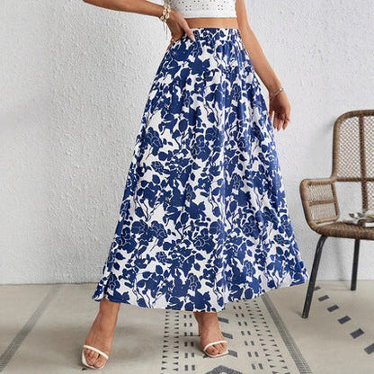 Fustă plisată elegantă cu imprimeu floral de Cristina Gore