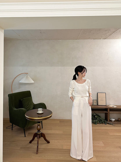 Pantaloni Cristina cu croi larg - Confort în stil coreean